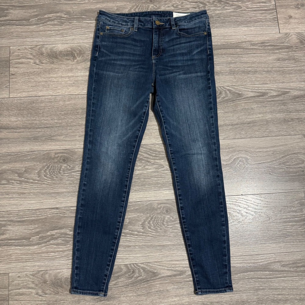 Vince Camuto Womens Skinny Jeans Dark Wash Blue Size 30/10 Stretch Denim - Picture 1 of 10